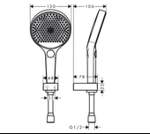 Hansgrohe Rainfinity 130 Porter Duş Seti 1.6m Beyaz 26851700 - 6