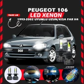 Peugeot 106 1993-2002 Uzun-Kısa Far Uyumlu Şimşek Etkili Led Xenon Pro Series H4 thumbnail 1