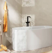 Hansgrohe Tecturis S Tek Kollu Küvet Bataryası Satin Siyah-73440670 - 2