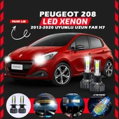Peugeot 208 2012-2020 Uzun Far Uyumlu Şimşek Etkili Led Xenon Pro Series H7 thumbnail 1