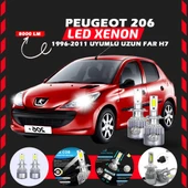 Peugeot 206 1996-2011 Uzun Far Uyumlu Şimşek Etkili Led Xenon Performance Series H7 thumbnail 1