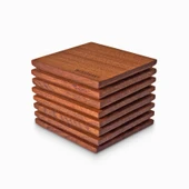 Woodsaka Maun ( Sapele) Bardak Altlığı - 8 Parça - 1