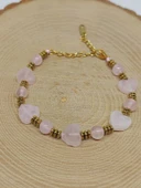 Pembe Kuvars Taşı Tasarım Bileklik (55944) thumbnail 4