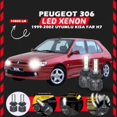 Peugeot 306 1999-2002 Kısa Far Uyumlu Şimşek Etkili Led Xenon Premium Series H7 - 1