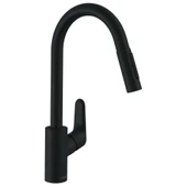 Hansgrohe Focus Eviye Bataryası 230 Spiralli Siyah 31815670 - 1