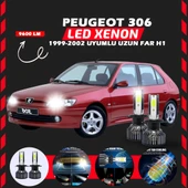 Peugeot 306 1999-2002 Uzun Far Uyumlu Şimşek Etkili Led Xenon Pro Series H1 thumbnail 1