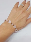 Pembe Kuvars Taşı Tasarım Bileklik (55944) thumbnail 3