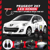 Peugeot 207 1996-2011 Kısa Far Uyumlu Şimşek Etkili Led Xenon Light Series H7 - 1