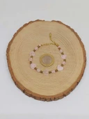 Pembe Kuvars Taşı Tasarım Bileklik (55944) thumbnail 5