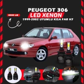 Peugeot 306 1999-2002 Kısa Far Uyumlu Şimşek Etkili Led Xenon Light Series H7 thumbnail 1