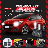 Peugeot 208 2012-2020 Uzun Far Uyumlu Şimşek Etkili Led Xenon Premium Series H7 thumbnail 7