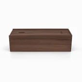 Woodsaka Reka Kablo Yönetim Kutusu ve Organizer & Güvenlik İstasyonu - Kayar Kapaklı - Ceviz - 3