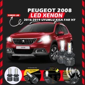 Peugeot 2008 2016-2019 Kısa Far Uyumlu Şimşek Etkili Led Xenon Premium Series H7 thumbnail 1