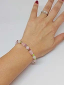 Pembe Kuvars Taşı Tasarım Bileklik (55956) thumbnail 3