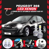 Peugeot 308 2008-2012 Uzun Far Uyumlu Şimşek Etkili Led Xenon Performance Series H1 thumbnail 1