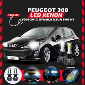 Peugeot 308 2008-2012 Uzun Far Uyumlu Şimşek Etkili Led Xenon Pro Series H1 thumbnail 7