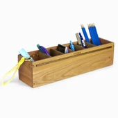 Woodsaka Trey V1 - Ayarlanabilir Çoklu Bölümlü Kalem Kutusu - Büyük - Kiraz ve Ceviz - 1