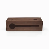 Woodsaka Reka Kablo Yönetim Kutusu ve Organizer & Güvenlik İstasyonu - Kayar Kapaklı - Ceviz - 2