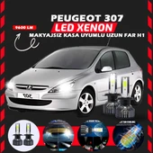 Peugeot 307 Makyajsız Kasa Uzun Far Uyumlu Şimşek Etkili Led Xenon Pro Series H1 thumbnail 1