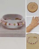 Pembe Kuvars Taşı Tasarım Bileklik (55956) thumbnail 1