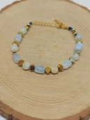 Akuamarin Taşı Tasarım Bileklik (55958) - 4