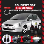 Peugeot 307 Makyajsız Kasa Kısa Far Uyumlu Şimşek Etkili Led Xenon Light Series H7 thumbnail 6