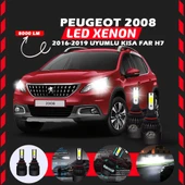 Peugeot 2008 2016-2019 Kısa Far Uyumlu Şimşek Etkili Led Xenon Light Series H7 - 1