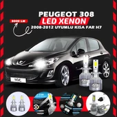 Peugeot 308 2008-2012 Kısa Far Uyumlu Şimşek Etkili Led Xenon Performance Series H7 thumbnail 6