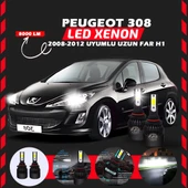 Peugeot 308 2008-2012 Uzun Far Uyumlu Şimşek Etkili Led Xenon Light Series H1 thumbnail 6