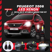 Peugeot 2008 2016-2019 Uzun Far Uyumlu Şimşek Etkili Led Xenon Light Series H7 thumbnail 1