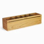 Woodsaka Trey V1 - Ayarlanabilir Çoklu Bölümlü Kalem Kutusu - Büyük - Kiraz ve Ceviz - 2