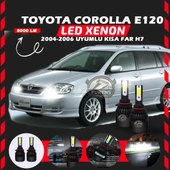 Toyota Corolla E120 2004-2006 Kısa Far Uyumlu Şimşek Etkili Led Xenon Light Series H7 thumbnail 1