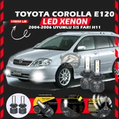 Toyota Corolla E120 2004-2006 Sis Farı Uyumlu Şimşek Etkili Led Xenon Premium Series H11 thumbnail 1