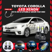 Toyota Corolla 2013-2018 Uzun Far Uyumlu Şimşek Etkili Led Xenon Pro Series HB3 thumbnail 1