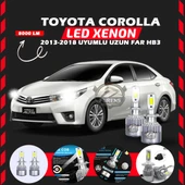 Toyota Corolla 2013-2018 Uzun Far Uyumlu Şimşek Etkili Led Xenon Performance Series HB3 thumbnail 1