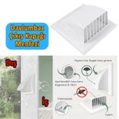 Davlumbaz Çıkış Kapak Havalandırma Çekvalf Başlığı Haşere Önleyici Tek Yönlü Hava Çekimi Menfezi thumbnail 1