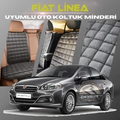 Fiat Linea Antrasit Renk Tay Tüyü Cepli & Terletmez Sırtlı Oto Koltuk Minder Seti - Koltuk Koruma Kılıfı (ÖN & ARKA TAM SET) - 1
