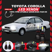 Toyota Corolla Efsane Kasa Uzun Kısa Far Uyumlu Şimşek Etkili Led Xenon Light Series H4 thumbnail 1