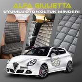 Alfa Romeo Giulietta Antrasit Renk Tay Tüyü Cepli & Terletmez Sırtlı Oto Koltuk Minder Seti - Koltuk Koruma Kılıfı (ÖN & ARKA TAM SET) thumbnail 1