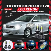 Toyota Corolla E120 2004-2006 Uzun Far Uyumlu Şimşek Etkili Led Xenon Pro Series HB3 thumbnail 1