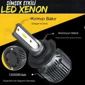 Toyota Corolla 2008-2012 Sis FarI Uyumlu Şimşek Etkili Led Xenon Premium Series H11 thumbnail 3