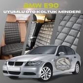 Bmw E90 Antrasit Renk Tay Tüyü Cepli & Terletmez Sırtlı Oto Koltuk Minder Seti - Koltuk Koruma Kılıfı (ÖN & ARKA TAM SET) - 1