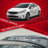 Kia Cerato Bagaj Üstü Slim Yarasa Spoiler Piano Black Parlak Siyah - 1