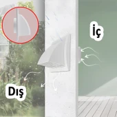 Davlumbaz Çıkış Kapak Havalandırma Çekvalf Başlığı Haşere Önleyici Tek Yönlü Hava Çekimi Menfezi thumbnail 2