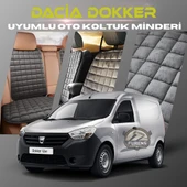 Dacia Dokker Antrasit Renk Tay Tüyü Cepli & Terletmez Sırtlı Oto Koltuk Minder Seti - Koltuk Koruma Kılıfı (ÖN & ARKA TAM SET) thumbnail 1