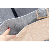 Nessiworld   BabyJem Keçe Anne Bebek Bakım Çantası 772 Somon Çiçek - 4