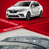 Renault Symbol 2013 Uyumlu Sonrası Bagaj Üstü Yarasa Spoiler Piano Black Parlak Siyah thumbnail 1