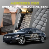 Mercedes C180 Antrasit Renk Tay Tüyü Cepli & Terletmez Sırtlı Oto Koltuk Minder Seti - Koltuk Koruma Kılıfı (ÖN & ARKA TAM SET) thumbnail 1
