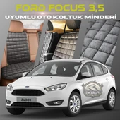 Ford Focus 3.5 Antrasit Renk Tay Tüyü Cepli & Terletmez Sırtlı Oto Koltuk Minder Seti - Koltuk Koruma Kılıfı (ÖN & ARKA TAM SET) thumbnail 1