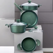 Taç MaxxCook 7 Parça Tencere Seti Haki - 7